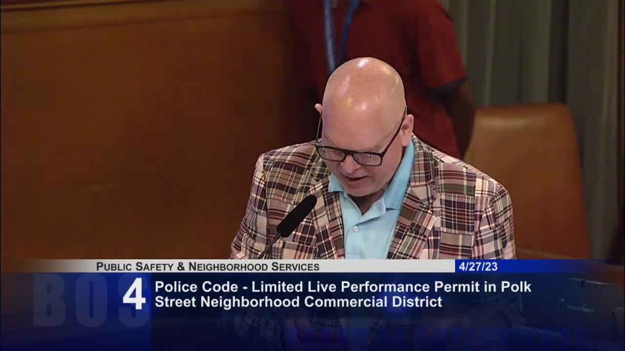 Supervisor Peskin proposes extension of nightlife permits for Polk Street establishments