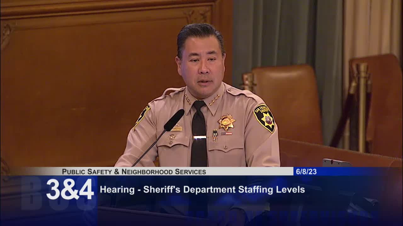 Sheriff Miyamoto outlines staffing challenges and innovative programs in San Francisco jails