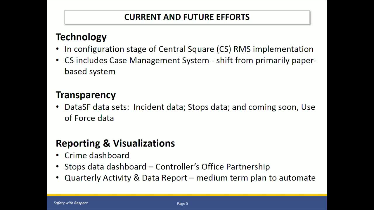 SFPD develops crime and stops data dashboards to enhance public transparency