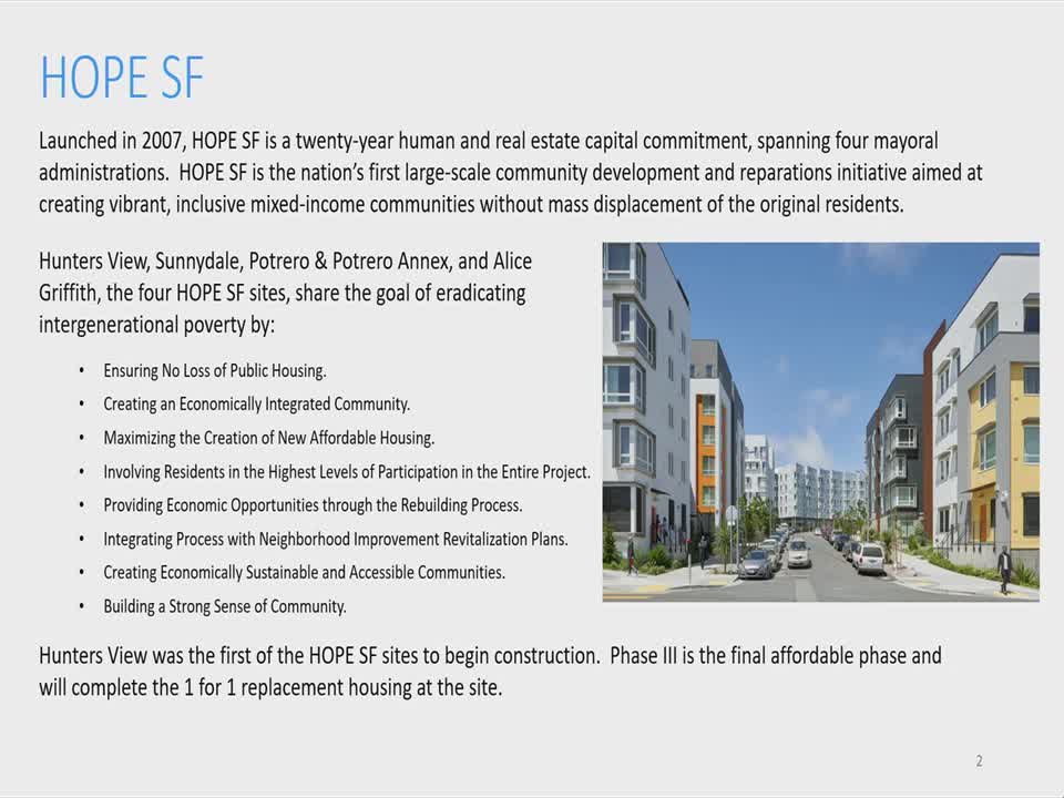 San Francisco names Memory Lane in Hunters View revitalization project