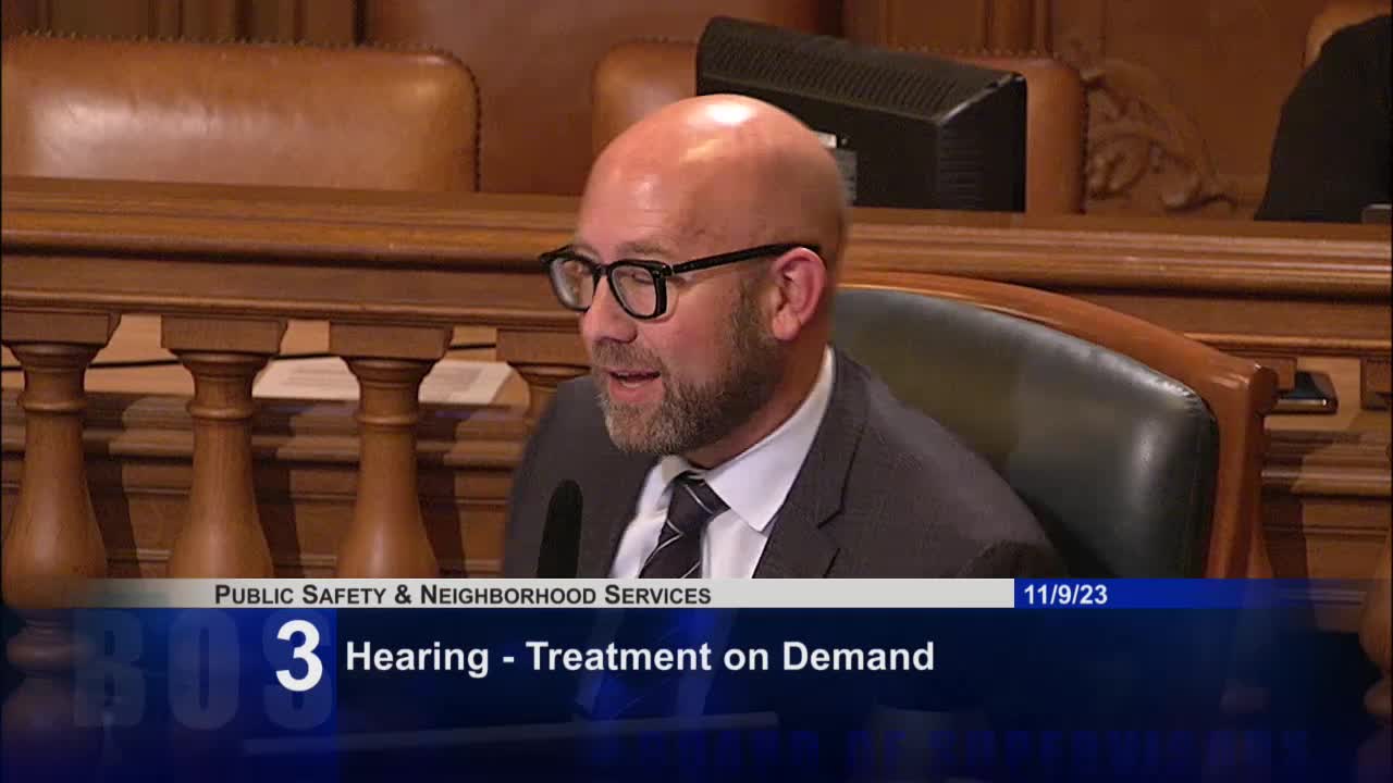 Supervisor Mandelmann addresses San Francisco's addiction crisis in urgent public hearing
