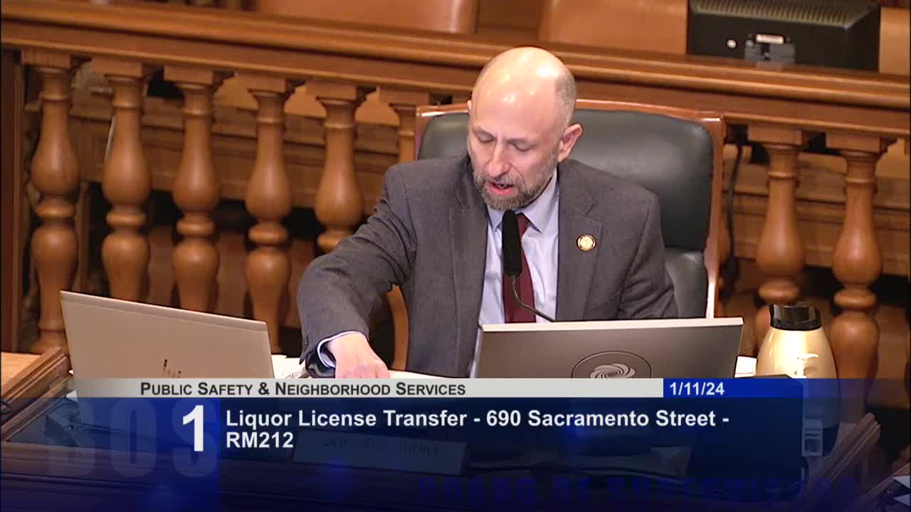 San Francisco Board approves liquor license for SR Visions LLC's Record Bar