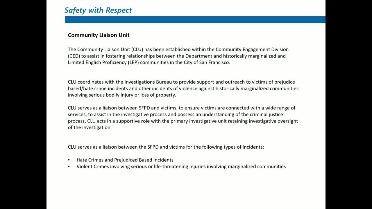 San Francisco Police Unit enhances support for hate crime victims in marginalized communities