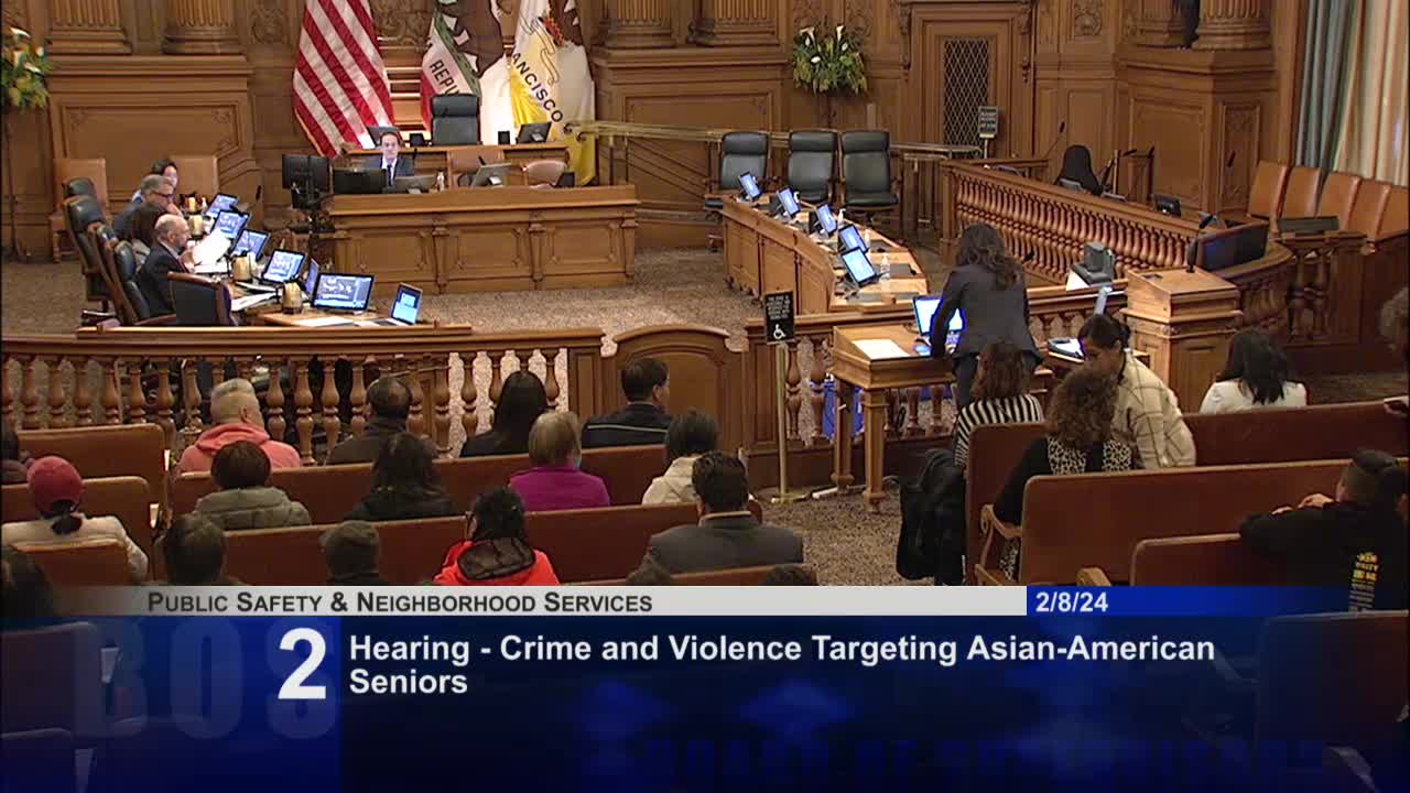 Nancy Tung presents hate crime data to San Francisco Board of Supervisors