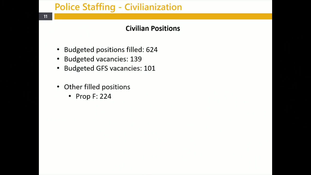 San Francisco police department strategizes civilian staffing and background checks for officer recruitment