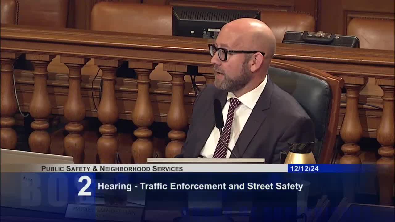 SFPD Commander Jones presents revised 2025 traffic enforcement strategies amid rising fatality concerns