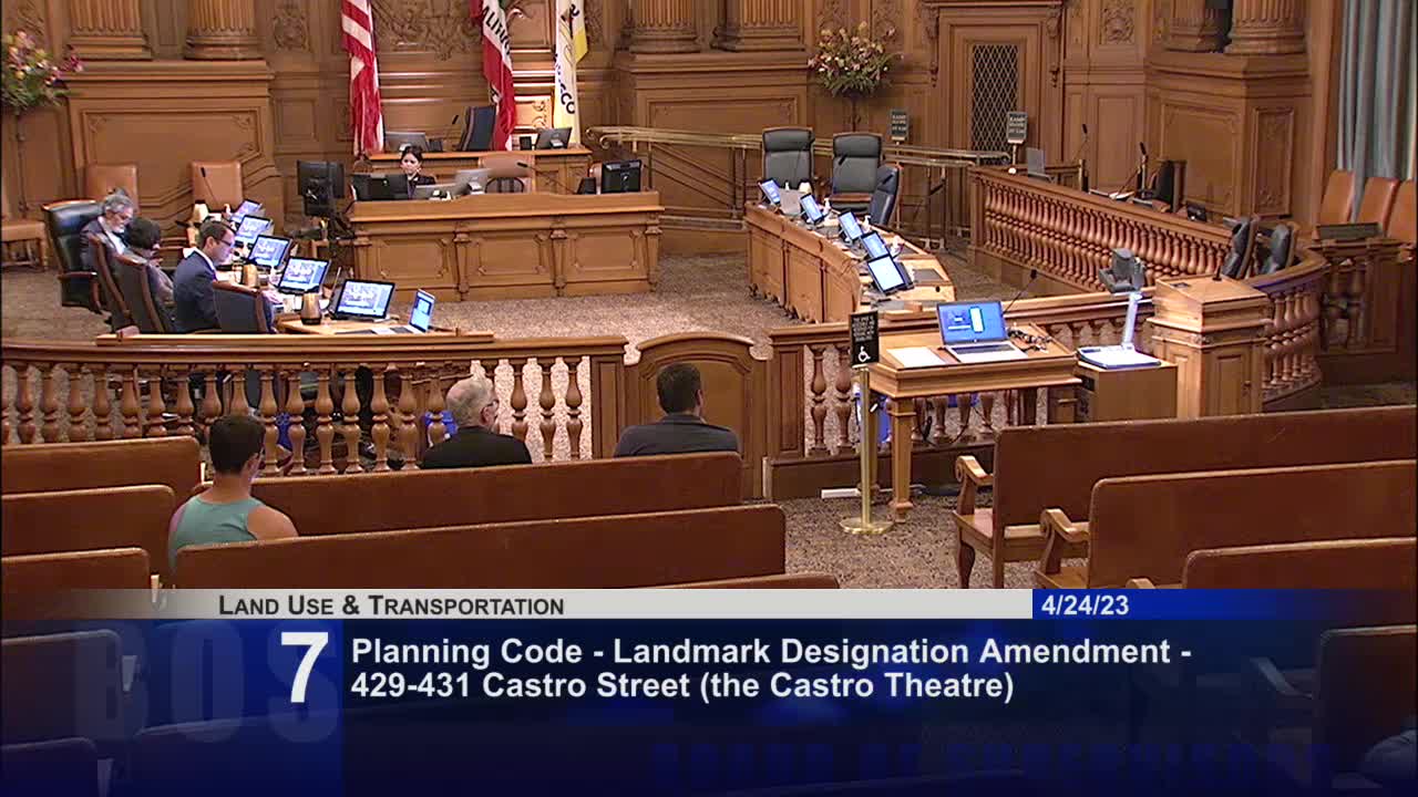 Supervisors Preston and Peskin push for Castro Theatre landmark designation amendment