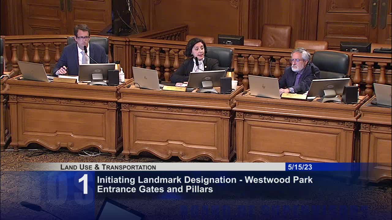 Public comments raise concerns and support for Westwood Park entrance gates