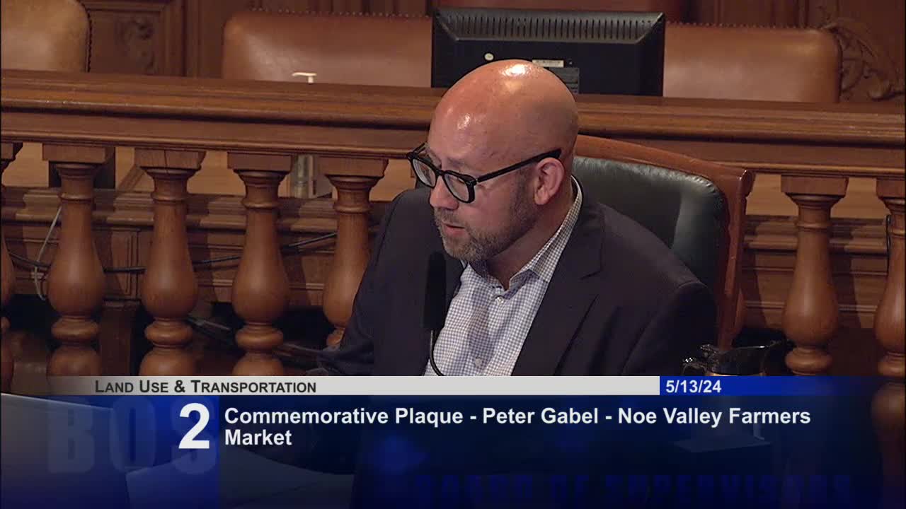 San Francisco honors Peter Gable with commemorative plaque at Noe Valley Farmers Market