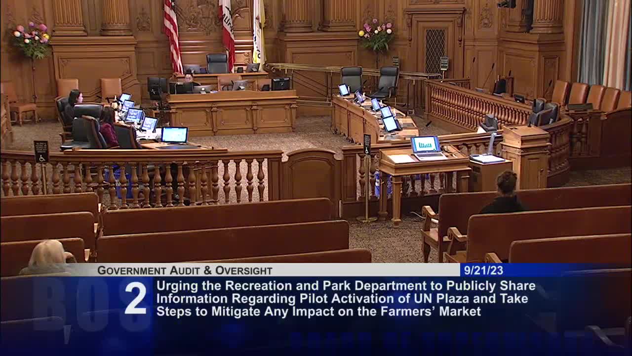 San Francisco leaders advocate for farmers market amid proposed UN Plaza changes
