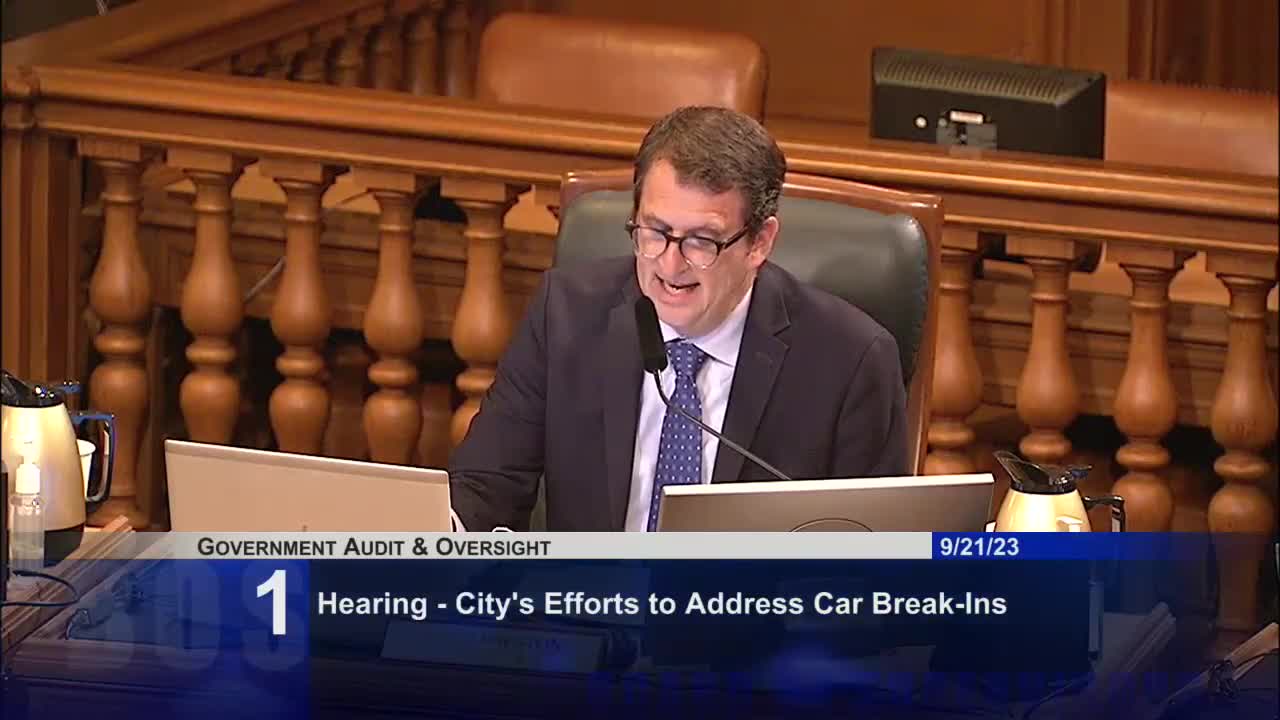 San Francisco council discusses strategies to reduce alarming car break-ins
