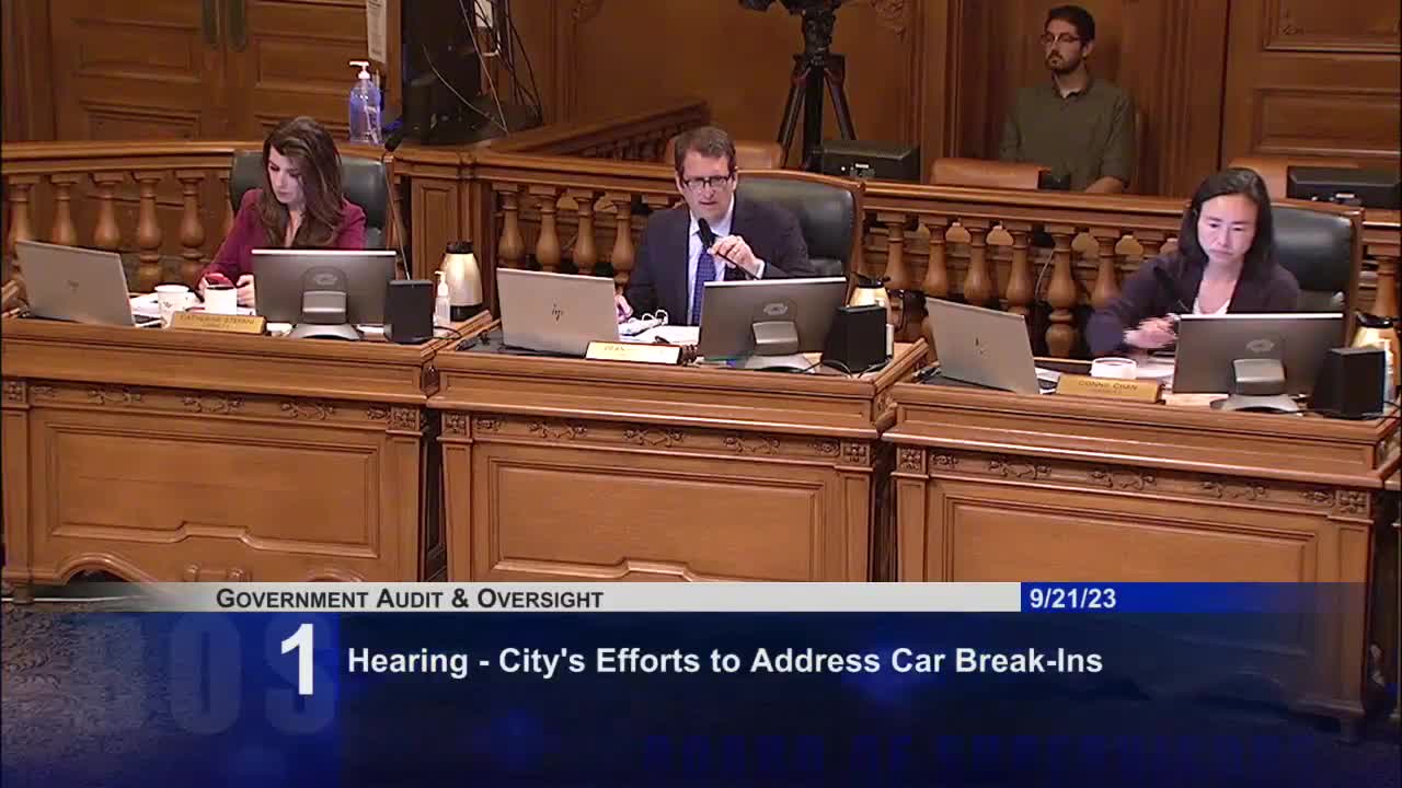 San Francisco officials propose multi-departmental approach to reduce car break-ins