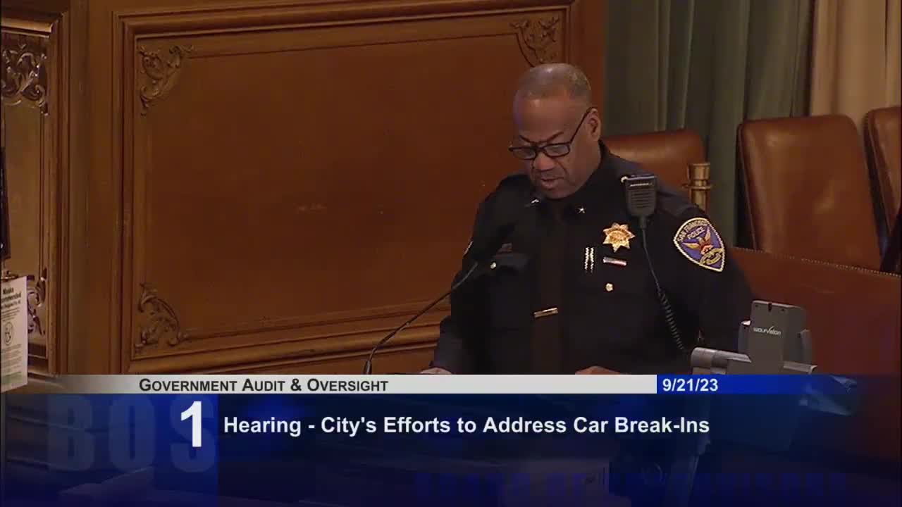 San Francisco police unveil strategies to combat rising auto burglaries amid disturbing trends