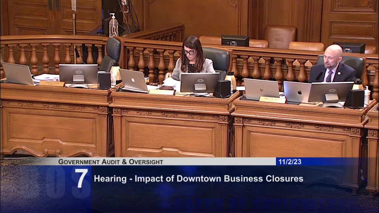 San Francisco officials discuss downtown recovery strategies amid business closures