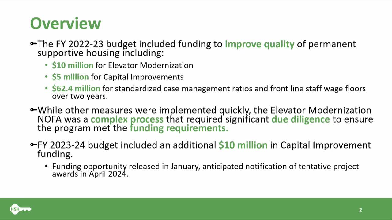 City allocates $10M for elevator upgrades in supportive housing initiatives