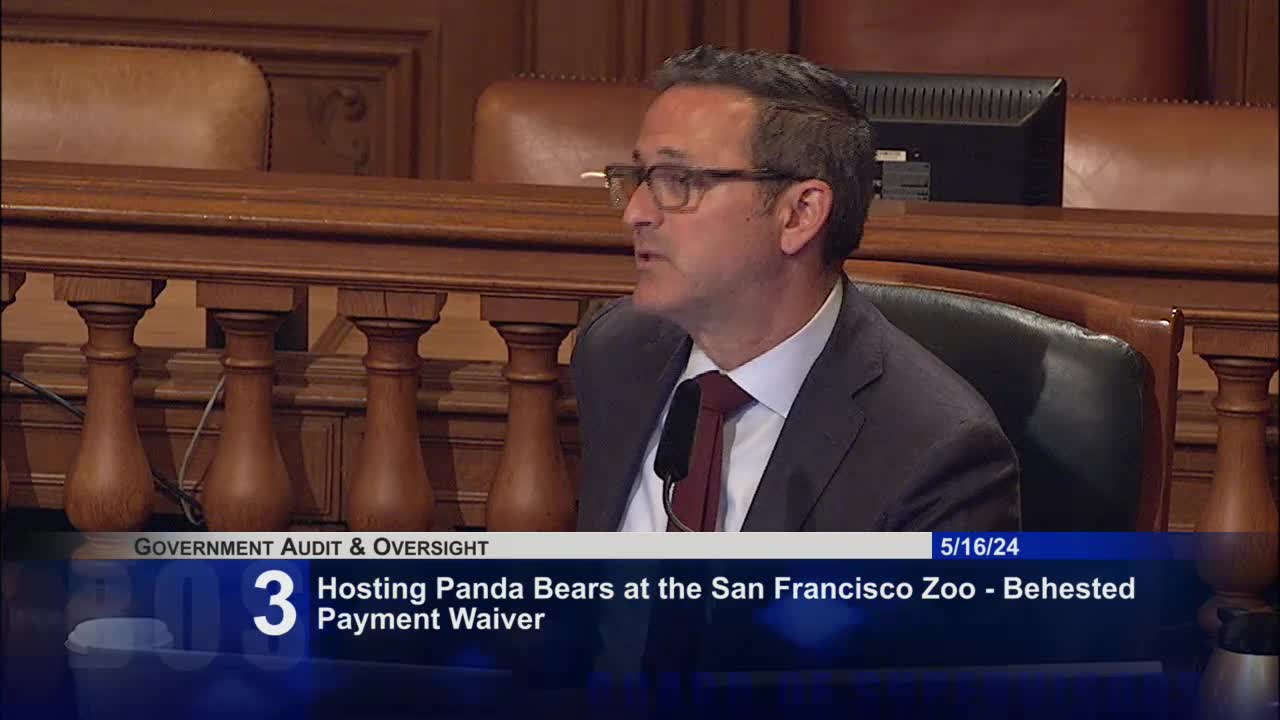 San Francisco supervisors discuss $25M panda exhibit funding and ongoing costs