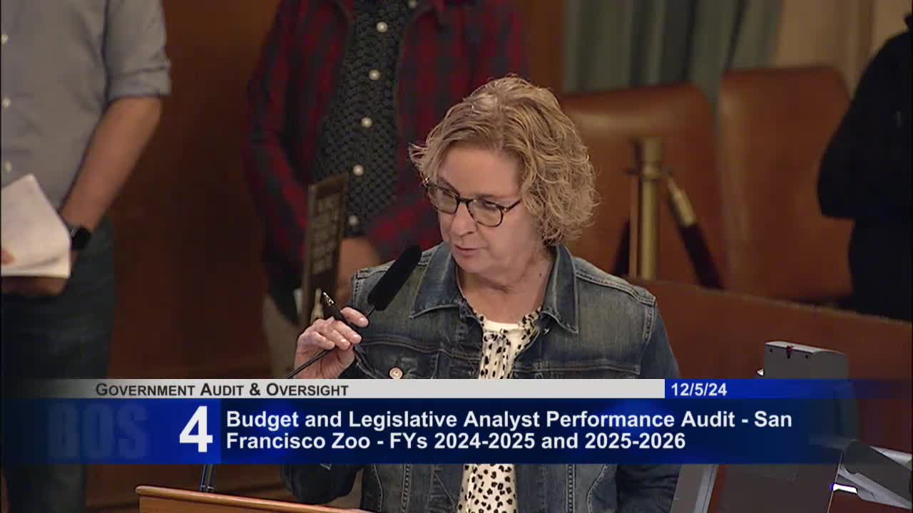 Supervisors endorse audit of San Francisco Zoo for transparency and accountability