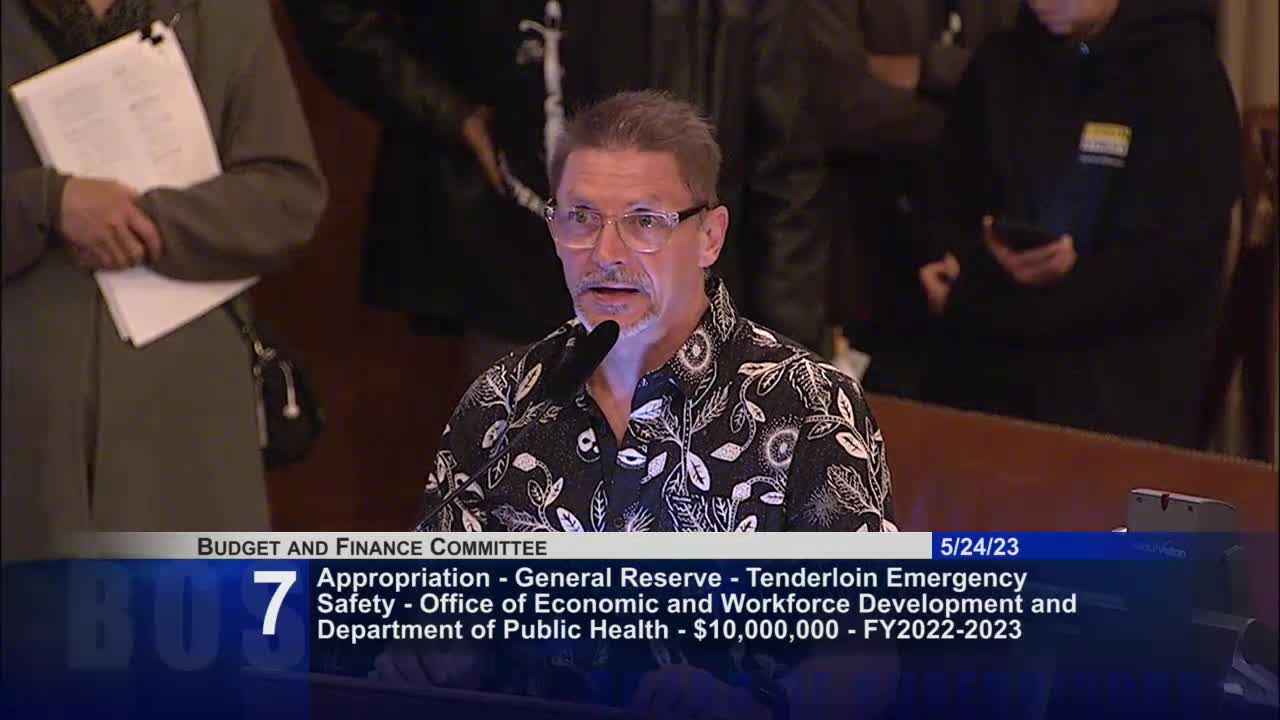 Supervisors discuss emergency funding for Tenderloin community support initiatives