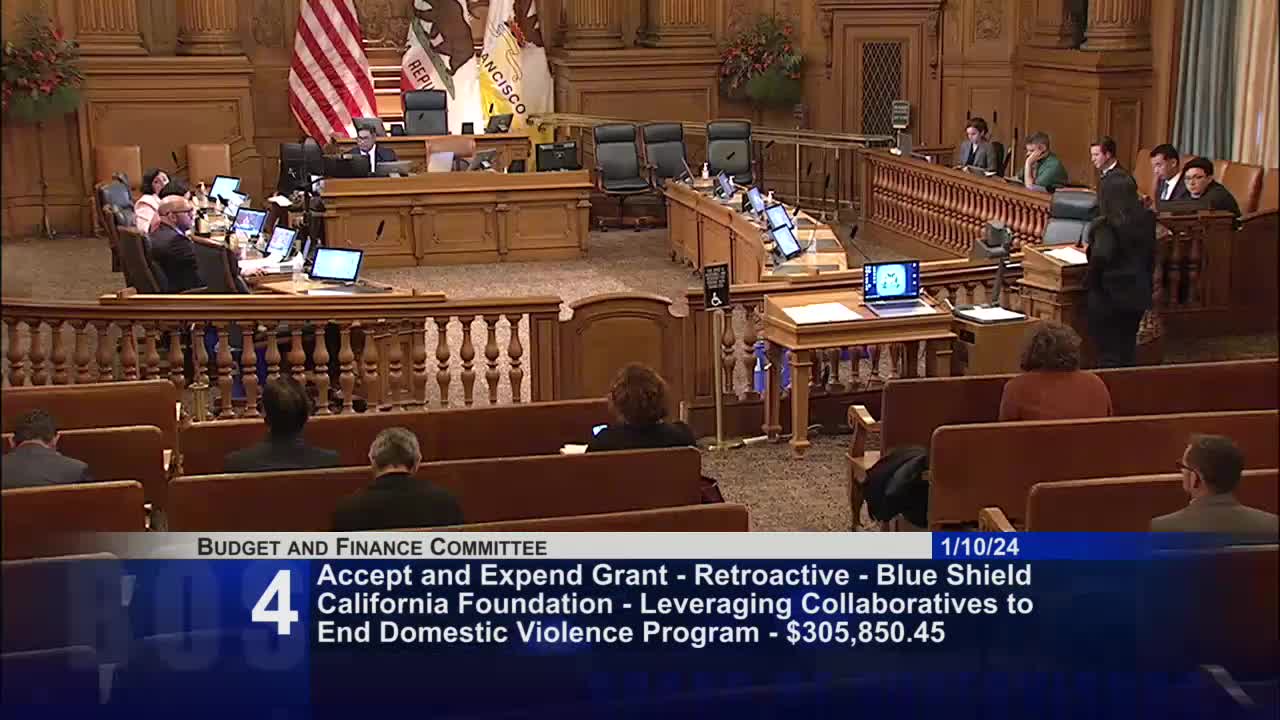 San Francisco Board approves $305K grant expansion for domestic violence initiatives