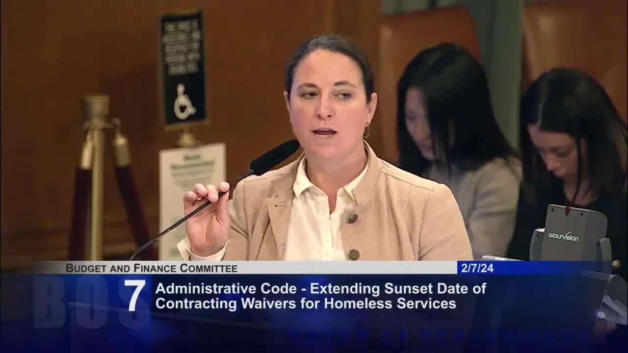 San Francisco Committee Deliberates Five-Year Extension for Homeless Services Contracts