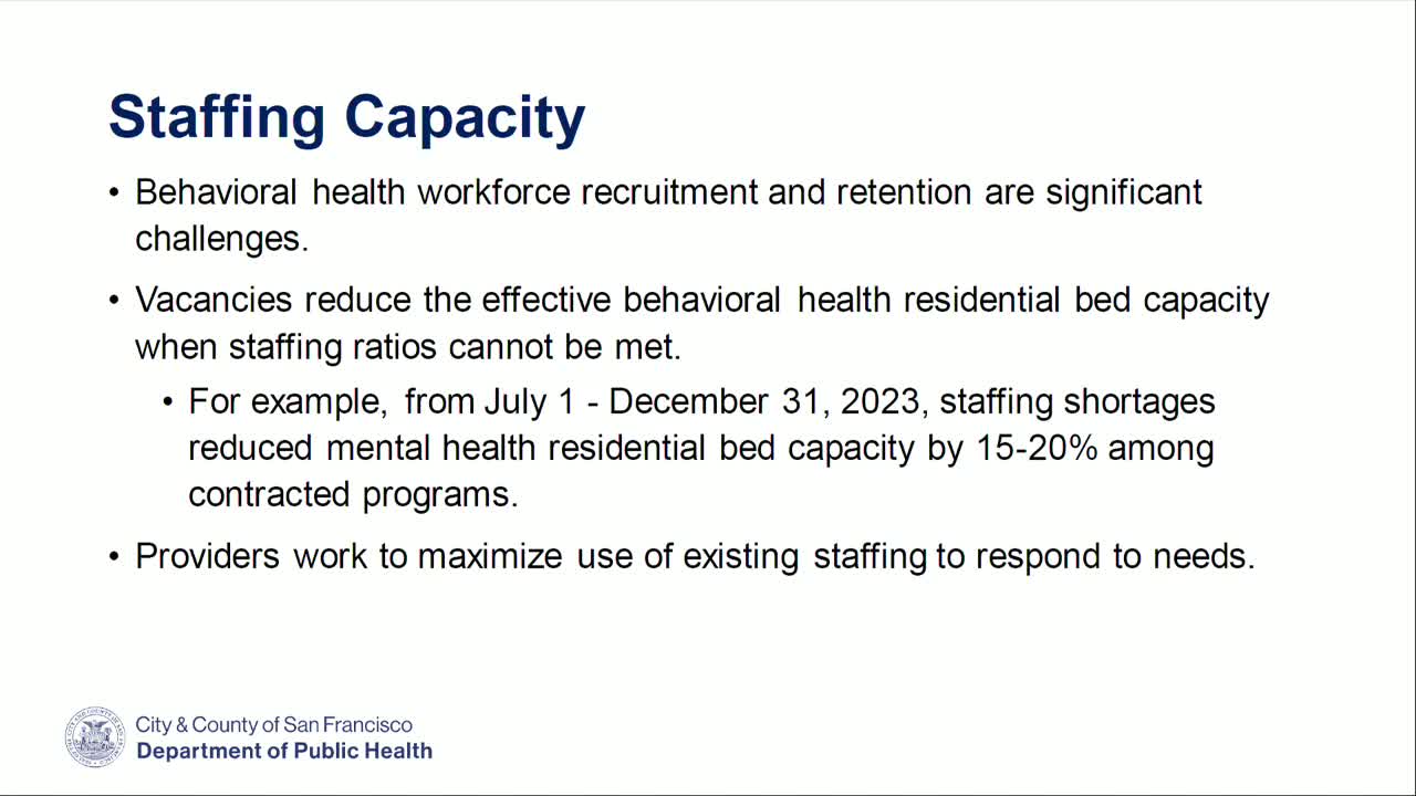 Behavioral Health Committee estimates need for 50 new mental health residential beds