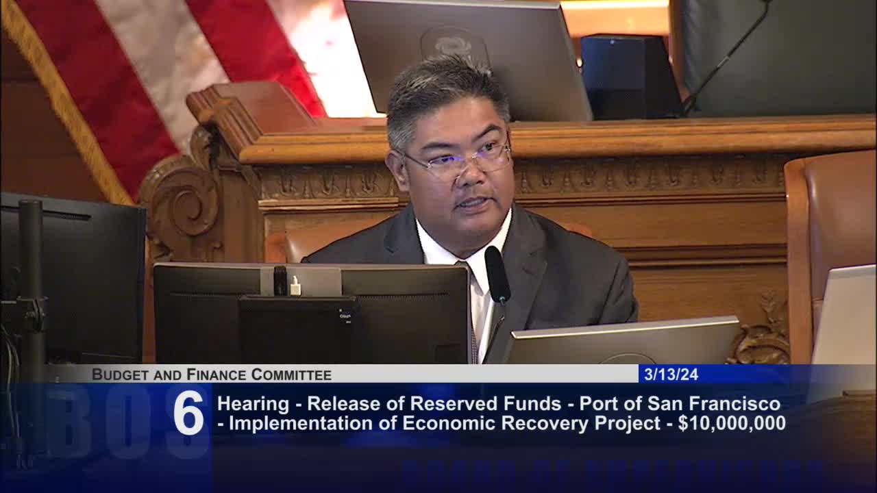 San Francisco committee approves $10 million fund release for port development