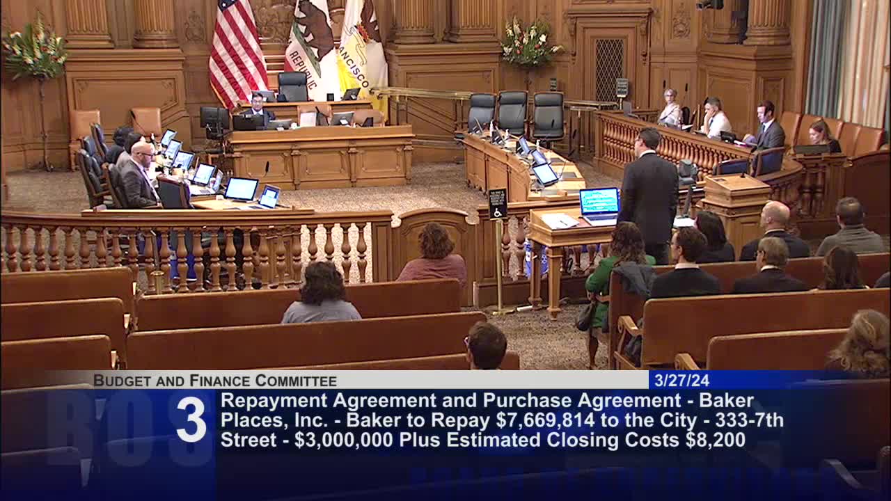 San Francisco approves debt repayment plan for PRC Baker Place amid financial crisis