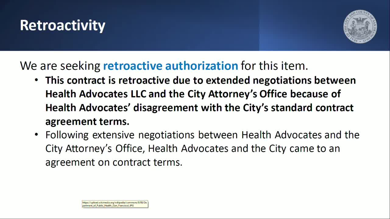 San Francisco approves $11.4M health contract and escalator maintenance funding