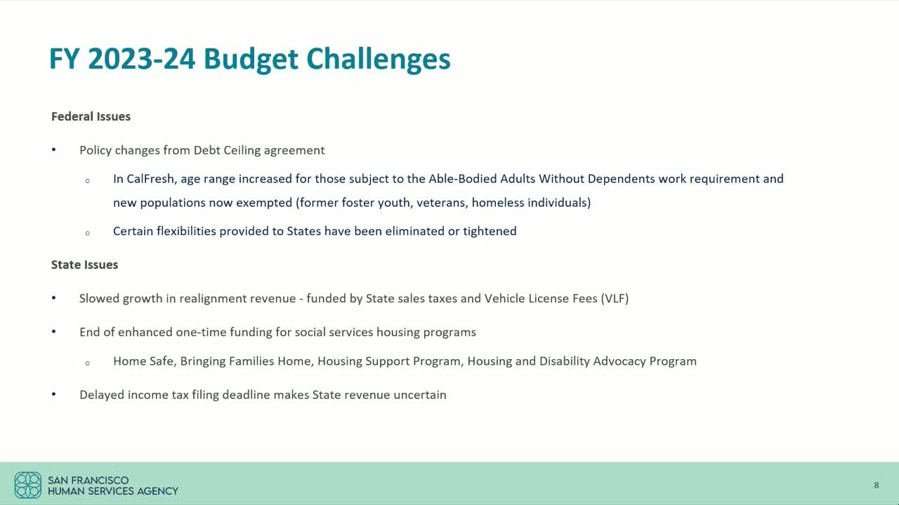 San Francisco officials address CalFresh changes and food support reductions amid budget pressures