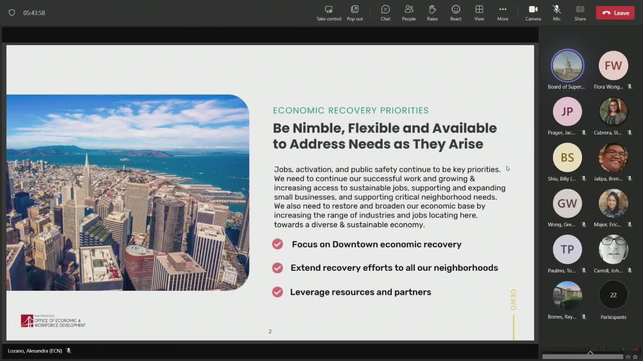 San Francisco Office of Economic and Workforce Development Faces Budget Cuts Amid Recovery Challenges