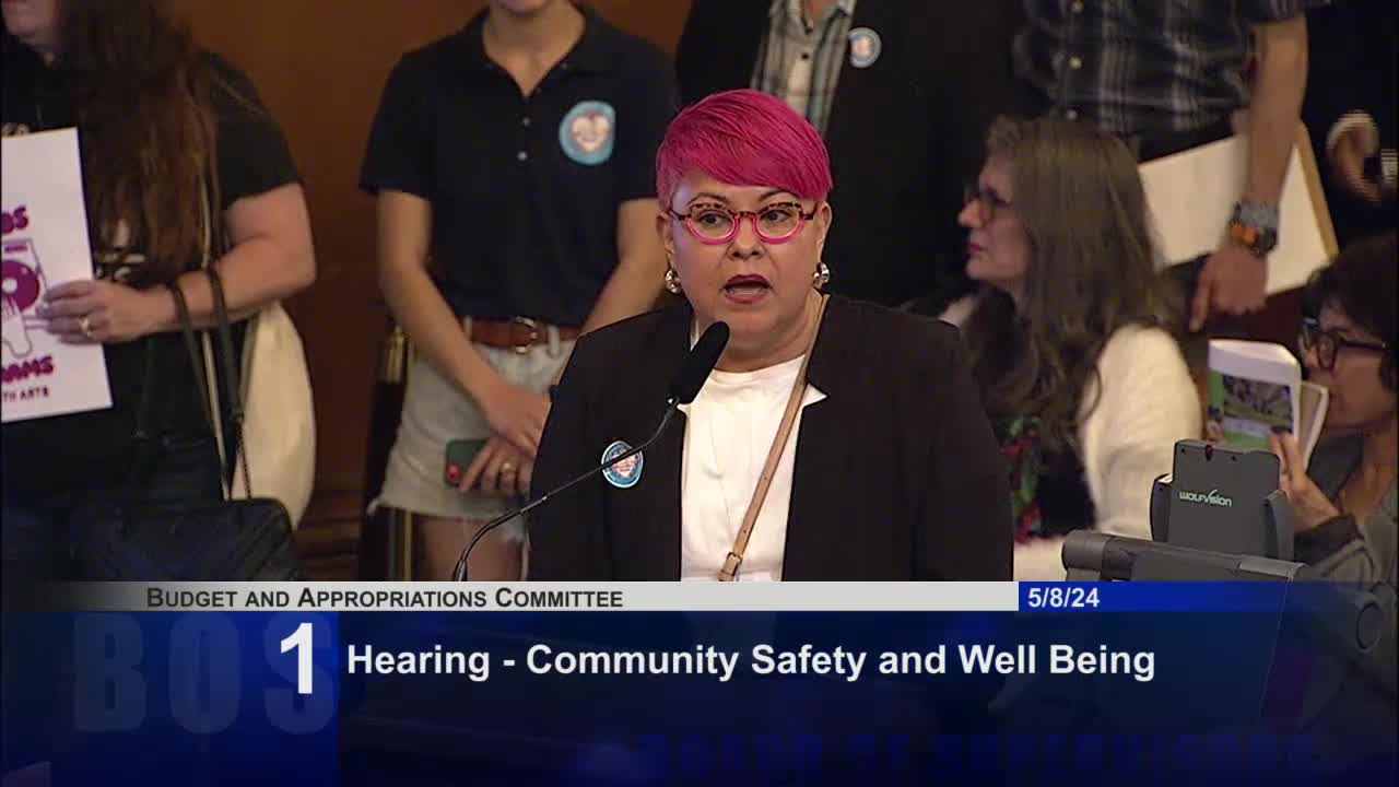 Executive Director Lucero advocates for arts funding at public safety meeting