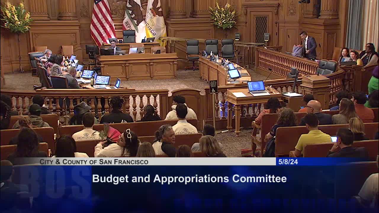 San Francisco Appropriation Committee debates budget priorities for community safety services