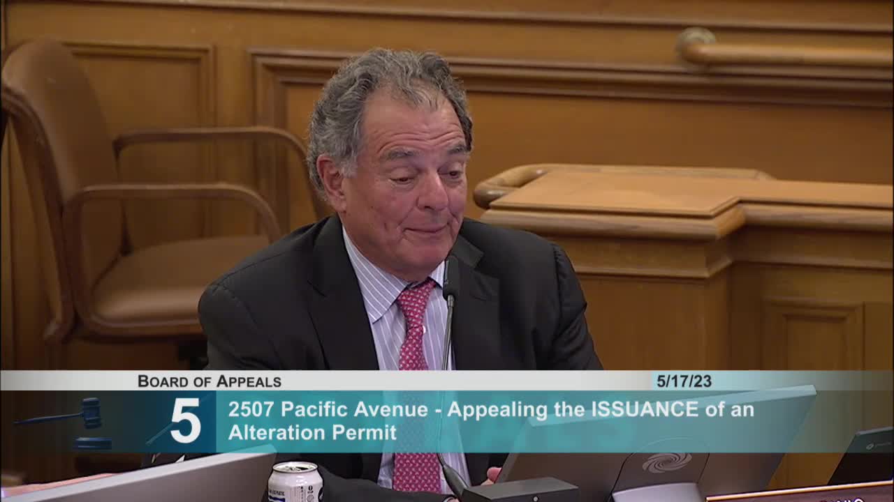 Planning Board debates permit requirements for disputed fire escape at Pacific Avenue