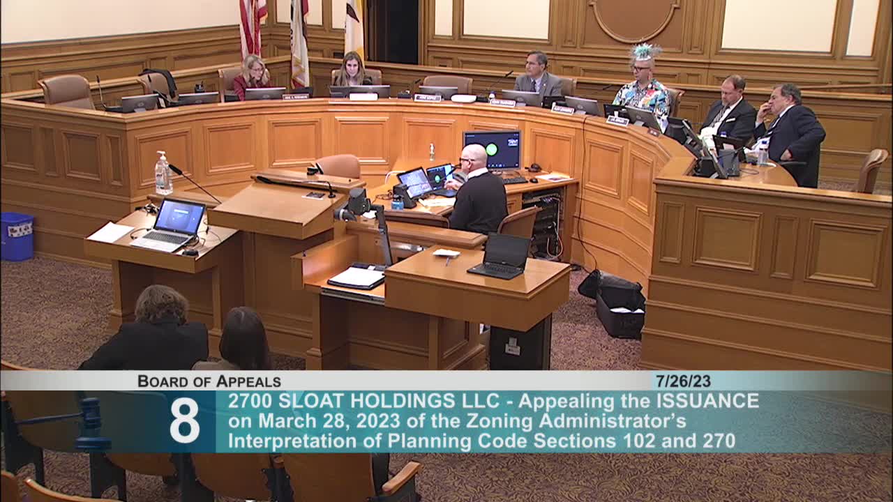 Jane Natoli supports development appeal at San Francisco planning meeting