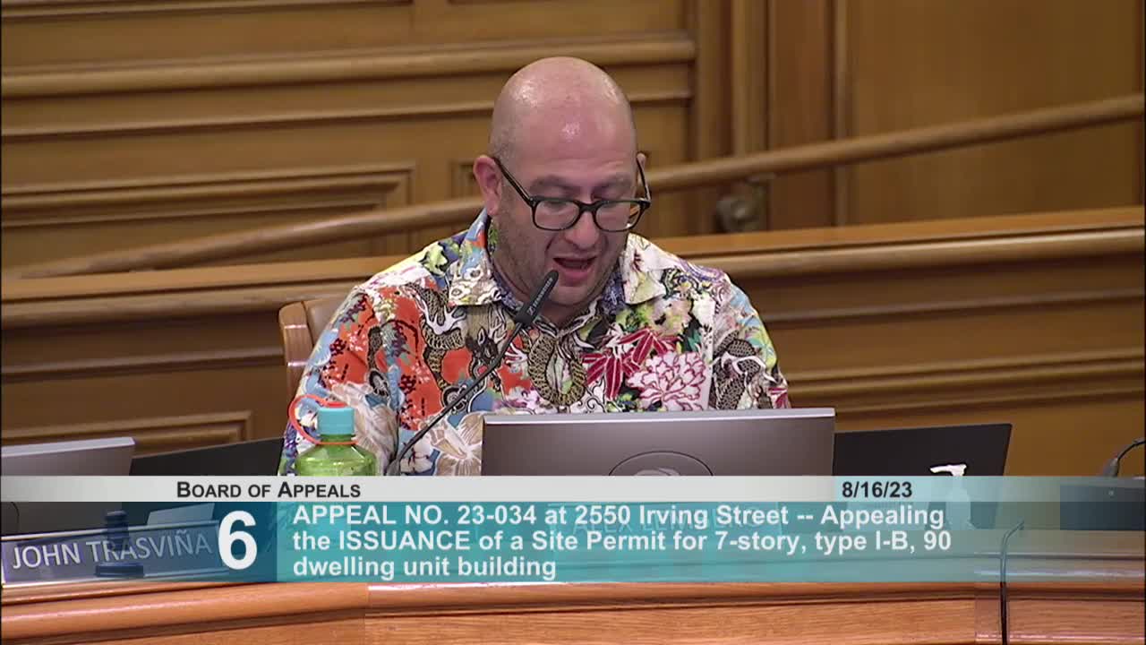 Board of Appeals discusses PCE contamination and permit approval for Sunset site