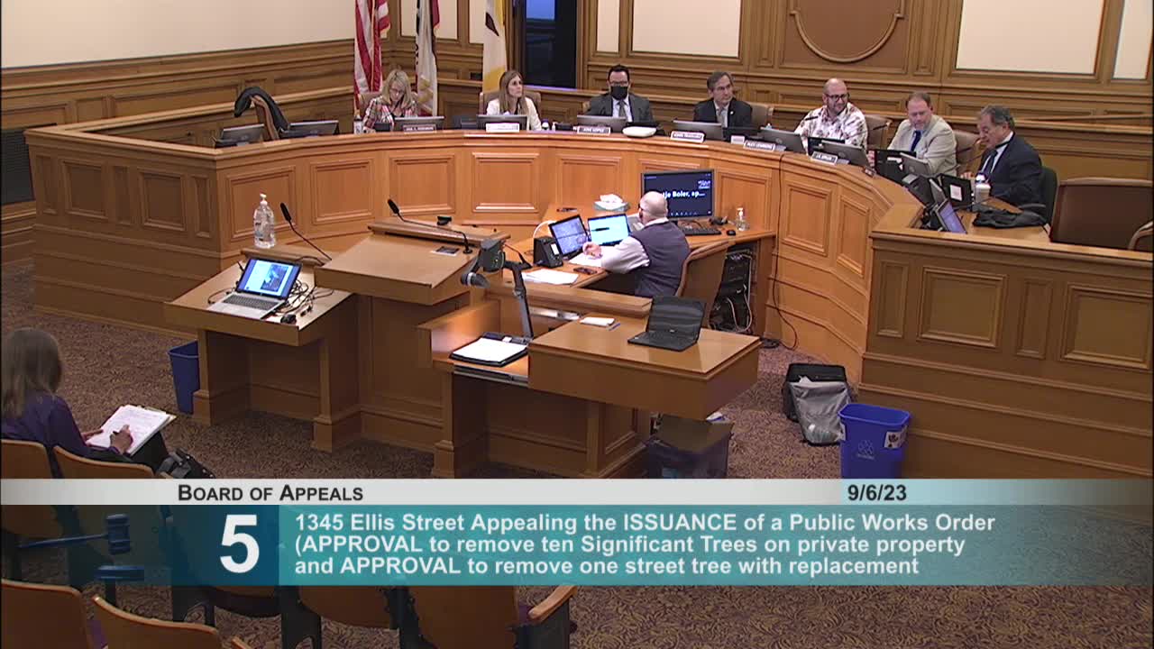 San Francisco Board of Appeals to Rehear St. Francis Tree Removal Case