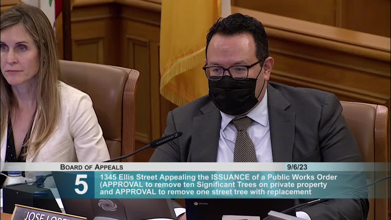 Commissioners debate tree removal appeals and public safety concerns