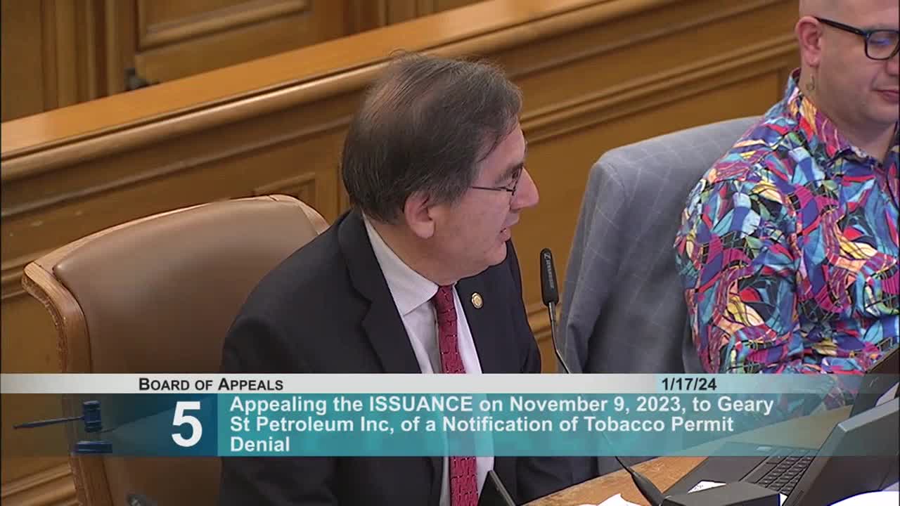 San Francisco Commission denies tobacco permit appeal for small business owner