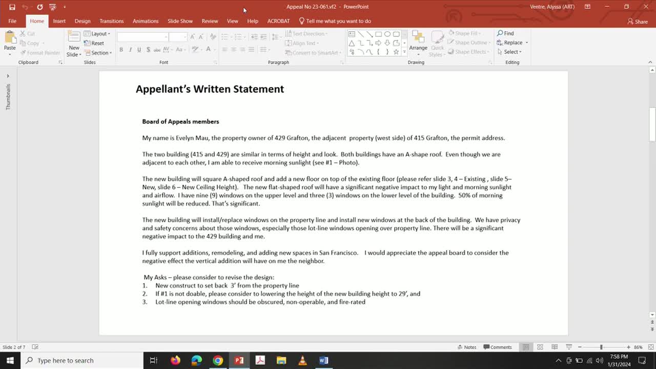 Homeowner argues new building will block morning sunlight in San Francisco