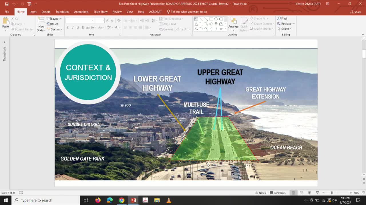 San Francisco Planning Commission reviews Great Highway Pilot Project against Coastal Commission rules
