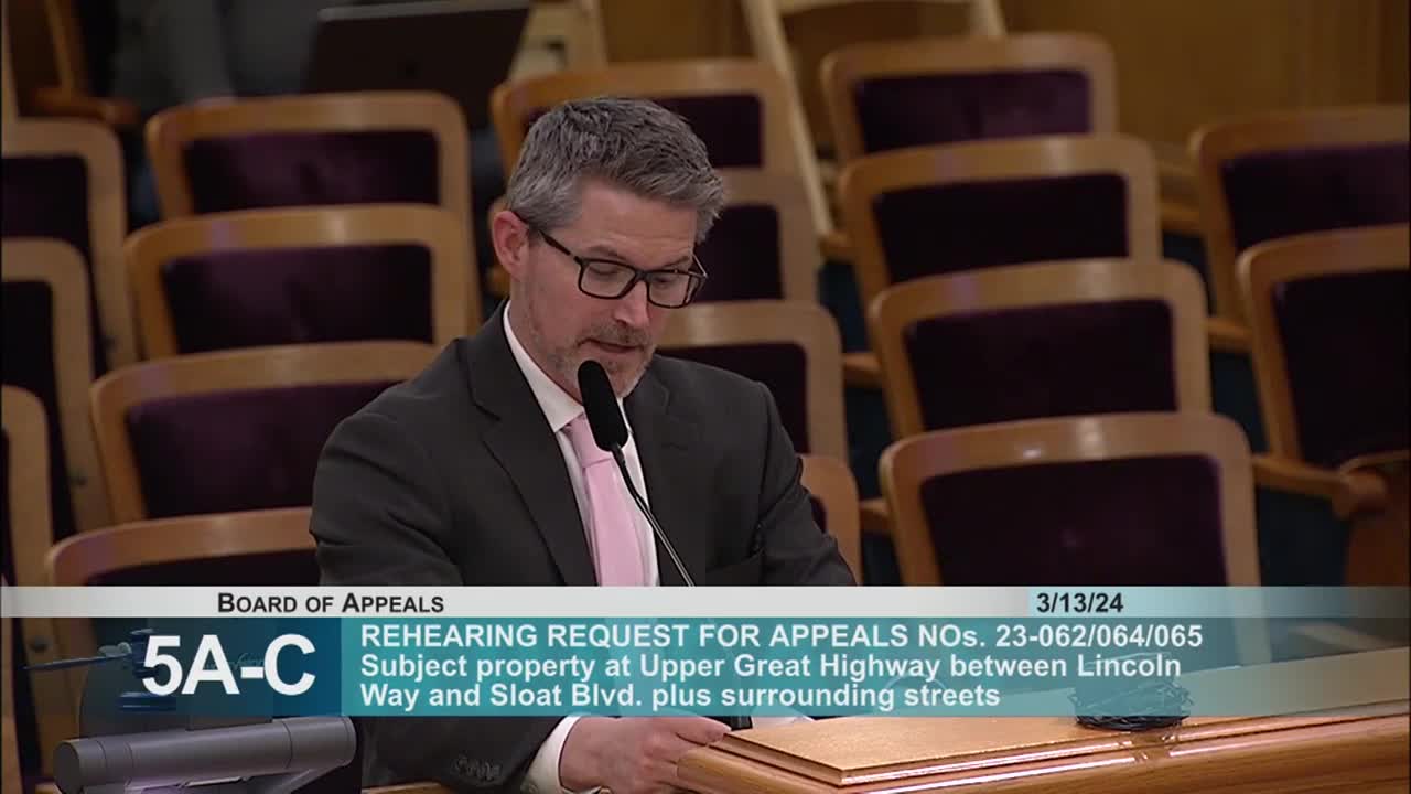 Department denies rehearing for Great Highway Coastal Permit amid appeals by residents