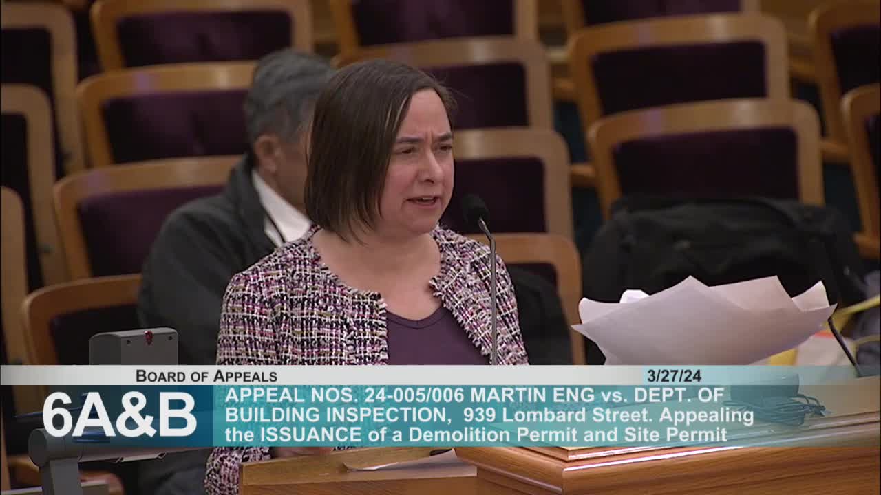 Permit holder defends Lombard Street project against neighbor's appeal in San Francisco