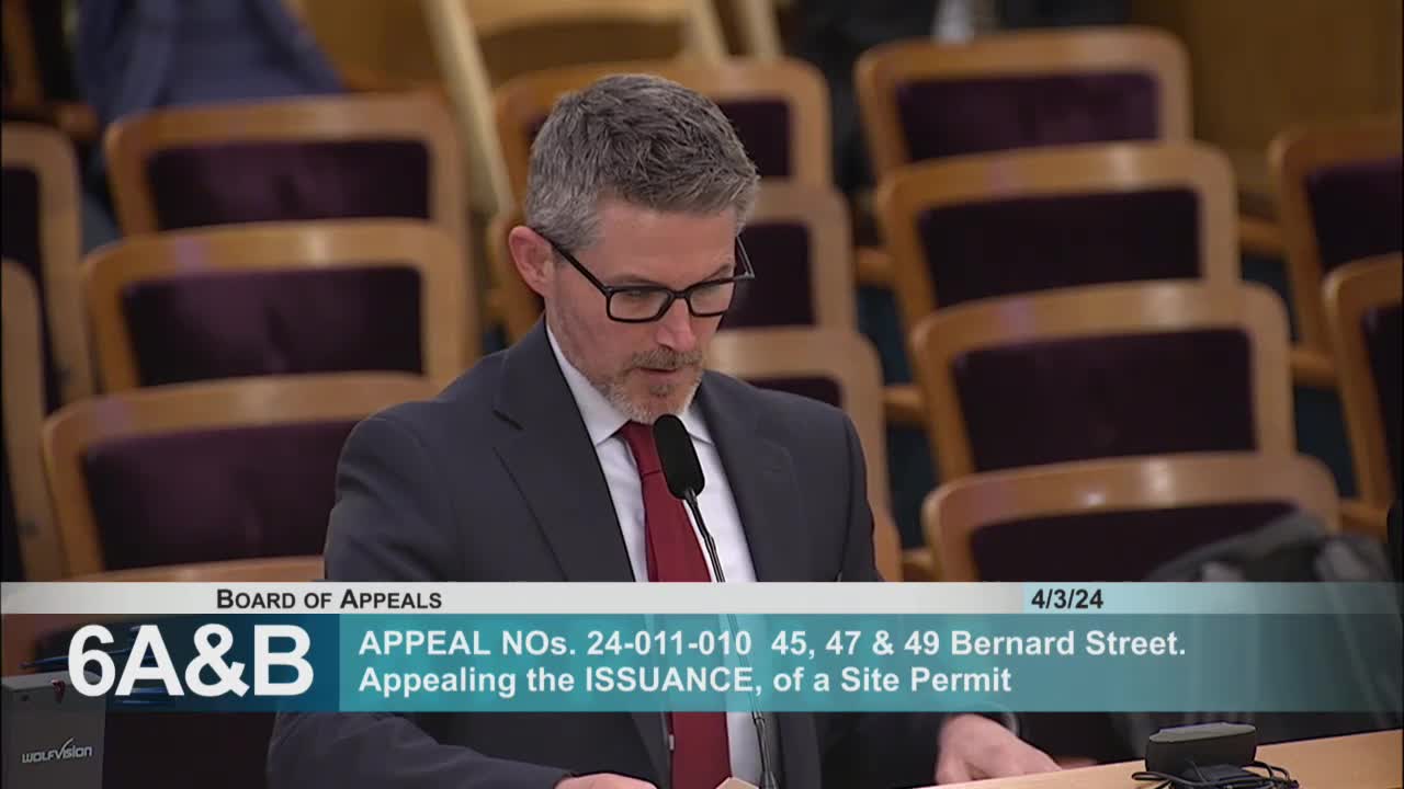 Planning Commission reviews Bernard Street permit appeal over tenant displacement concerns