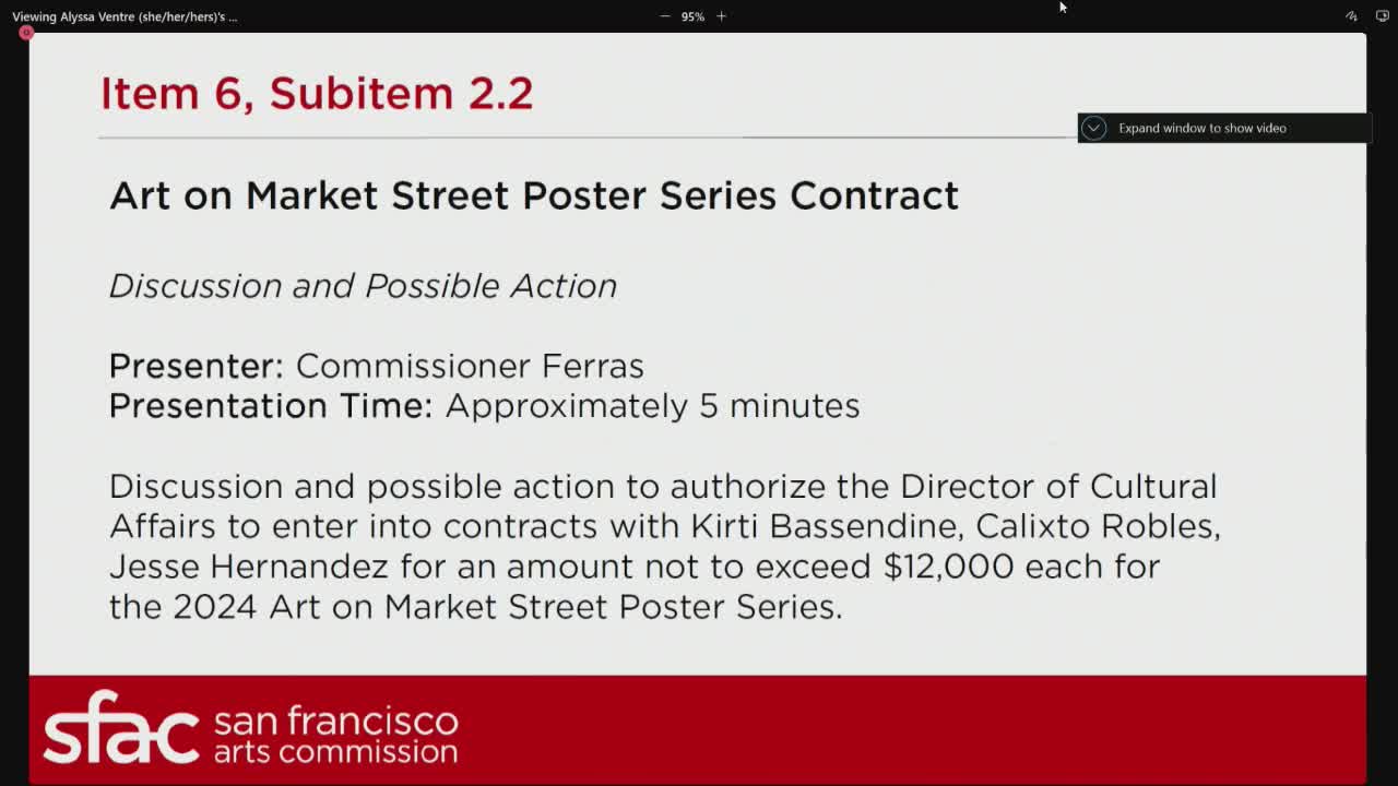 San Francisco Arts Commission approves 2024 Dreamkeeper Initiative funding for Black artists