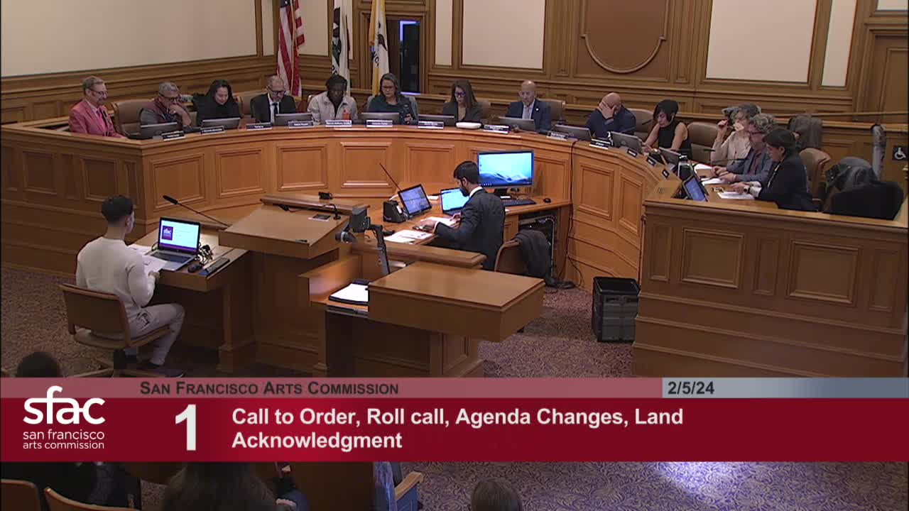 San Francisco Arts Commission discusses public art projects and community investments