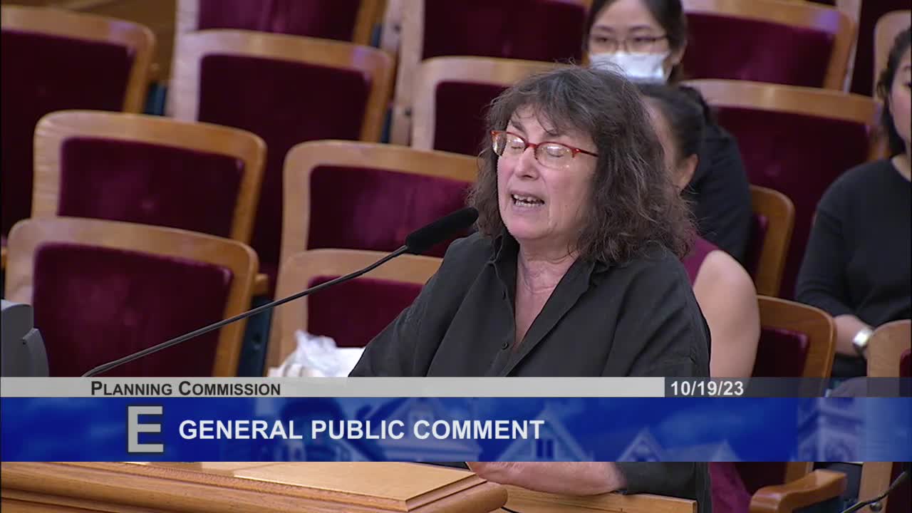 Sandra Drattler critiques San Francisco housing narratives at planning commission meeting