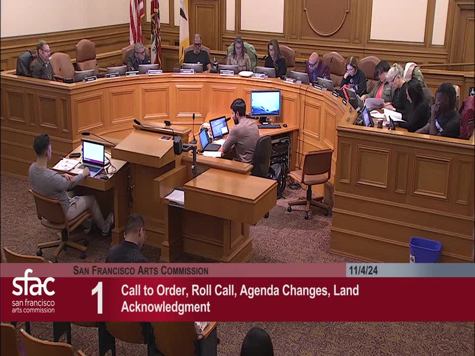 San Francisco Arts Commission acknowledges Ramaytush Ohlone ancestral homeland