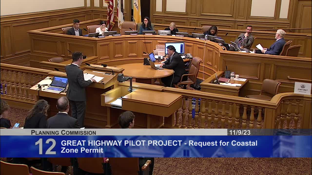 San Francisco Commission considers coastal permit for Great Highway Pilot Project