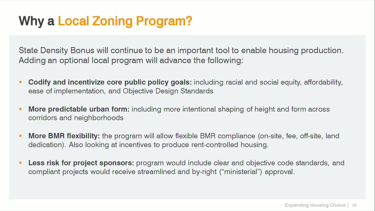 City plans transparent project standards and supports affordable housing initiatives