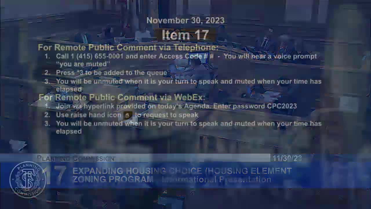 Director Hillis addresses housing policy concerns at Golden Gate Park open house